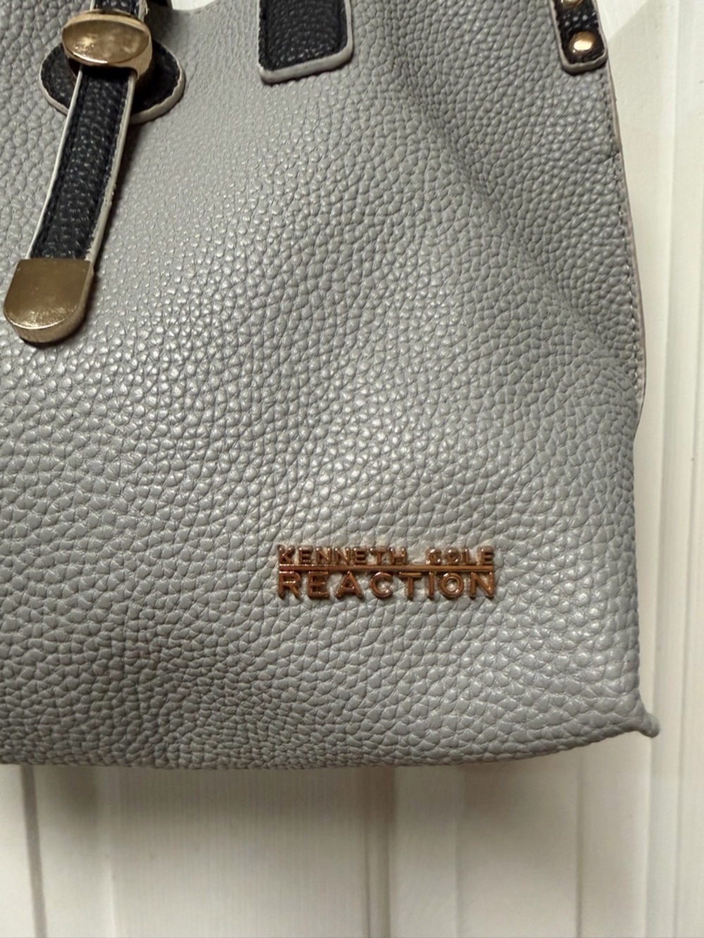 Kenneth Cole Reaction pebbled faux leather tote bag - Picture 2 of 10